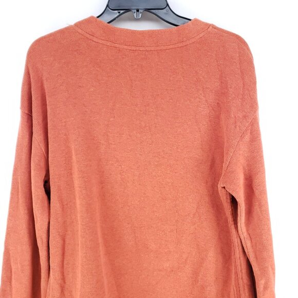 Orvis V Neck Pullover Sweater Women's Medium Orange - Picture 4 of 7